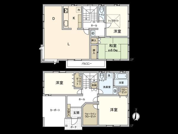 中野区大和町4丁目 戸建 間取図(平面図) 中野区大和町4丁目 戸建 間取図(平面図)