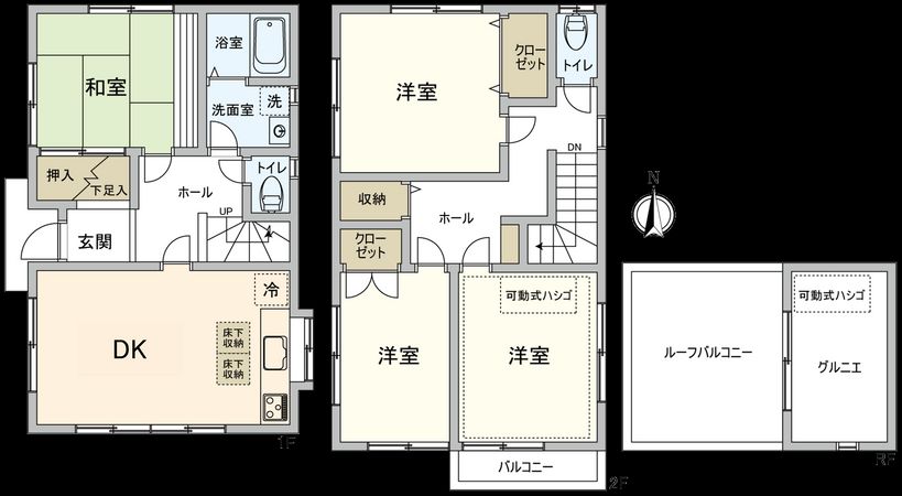 府中市白糸台2丁目 戸建 間取図(平面図) 府中市白糸台2丁目 戸建 間取図(平面図)