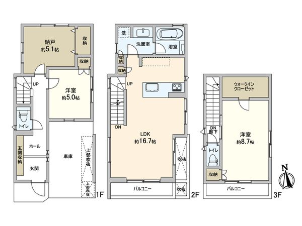 杉並区和田3丁目 戸建 間取図(平面図) 杉並区和田3丁目 戸建 間取図(平面図)