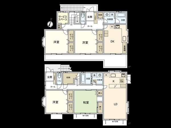 中野区若宮1丁目 戸建 間取図(平面図) 中野区若宮1丁目 戸建 間取図(平面図)
