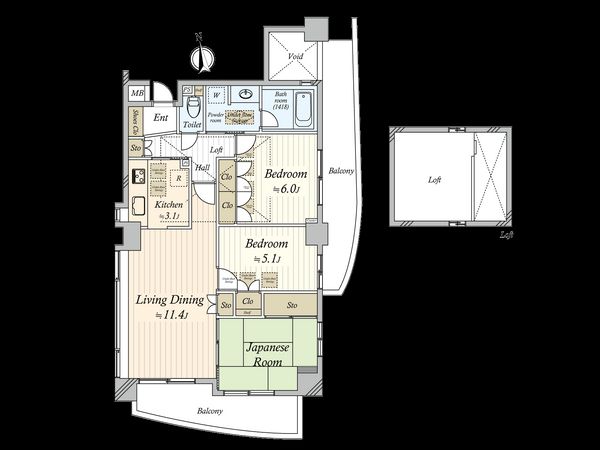 藤和シティホームズ高円寺Ⅱ 間取図(平面図)