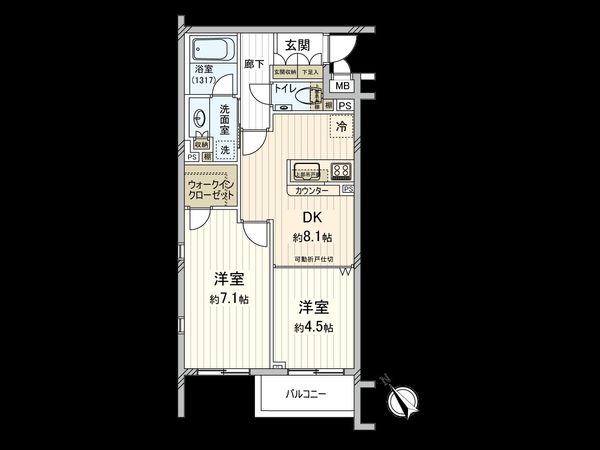 デュオ・スカーラ高円寺 間取図(平面図) デュオ・スカーラ高円寺 間取図(平面図)