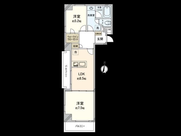 一番館高円寺南サマリヤマンション 間取図(平面図) 一番館高円寺南サマリヤマンション 間取図(平面図)