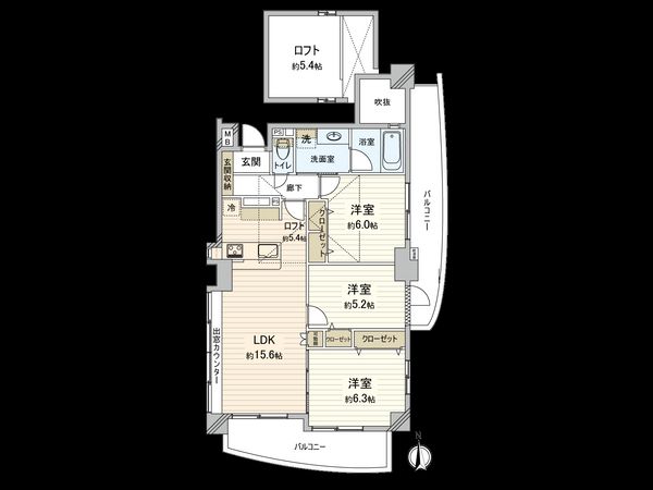 藤和シティホームズ高円寺Ⅱ 間取図(平面図)