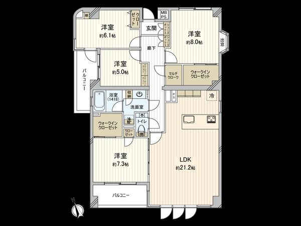 メゾン・ド小金井 間取図(平面図)