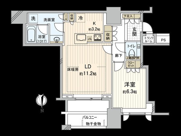 ザ・レジデンス三田 間取図(平面図)