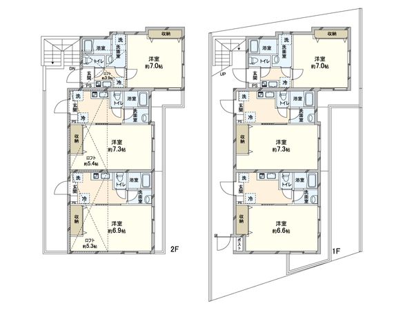 中野区弥生町6丁目 アパート 間取図(平面図) 中野区弥生町6丁目 アパート 間取図(平面図)
