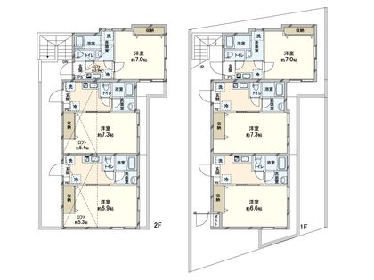 中野区弥生町6丁目 アパート 間取図(平面図)