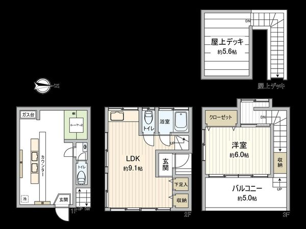 高円寺南4丁目 店舗付き住居 間取図(平面図) 高円寺南4丁目 店舗付き住居 間取図(平面図)
