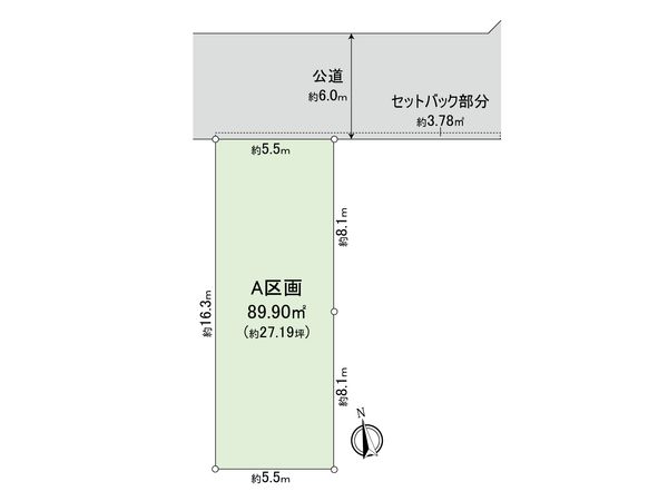 杉並区宮前4丁目 土地 A区画 区画図 杉並区宮前4丁目 土地 A区画 区画図