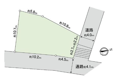 上祖師谷6丁目 土地 区画図