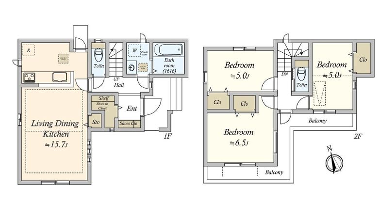 上高井戸2丁目 新築戸建 間取図(平面図) 間取図(平面図)