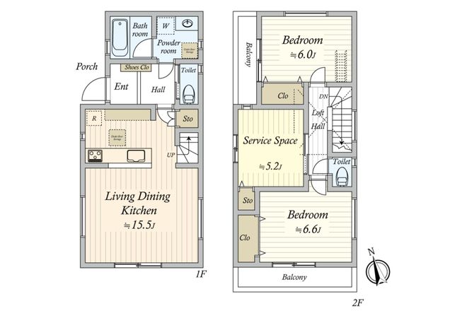 杉並区上高井戸2丁目 戸建 間取図(平面図) 間取図(平面図)