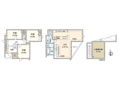 杉並区宮前4丁目 新築戸建 間取図(平面図)