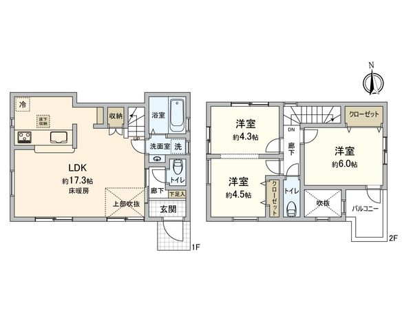 宮前新築3号棟 間取図(平面図)
