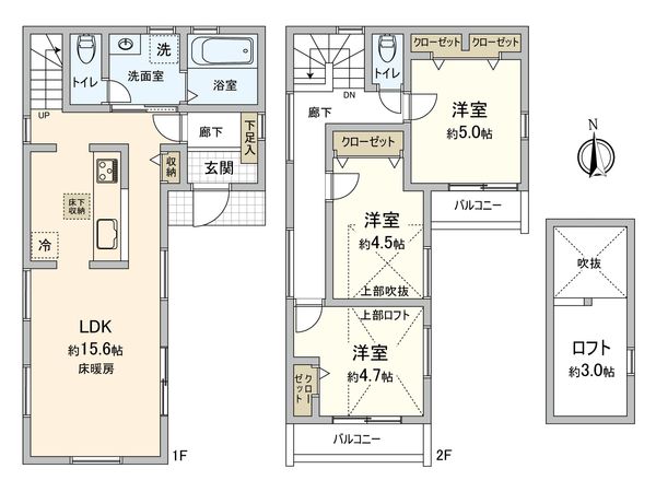 宮前新築4号棟 間取図(平面図)