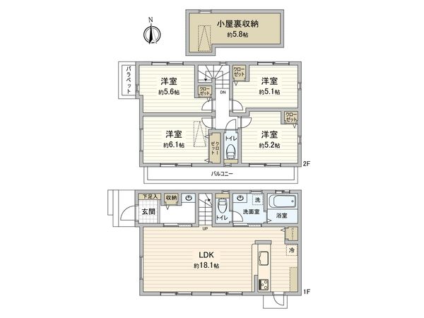 上高井戸3丁目 新築戸建 間取図(平面図)