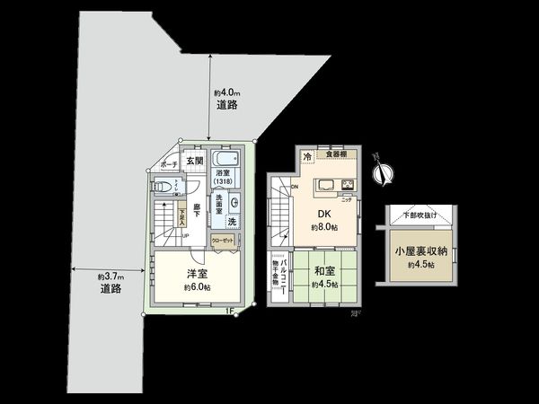 杉並区西荻北3丁目 戸建 間取図(平面図) 杉並区西荻北3丁目 戸建 間取図(平面図)