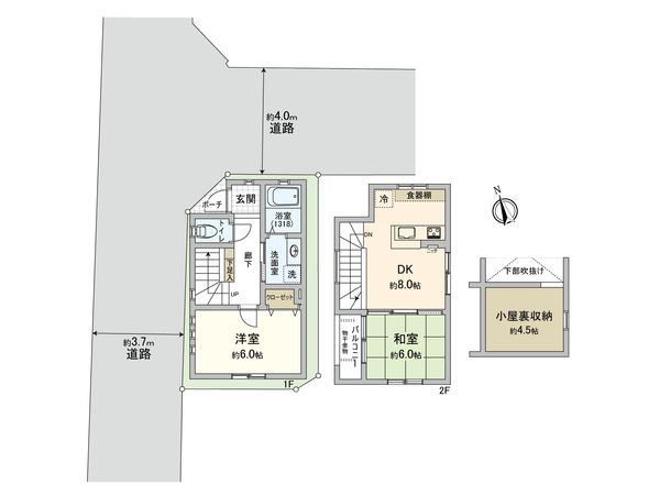 杉並区西荻北3丁目 戸建 間取図(平面図)