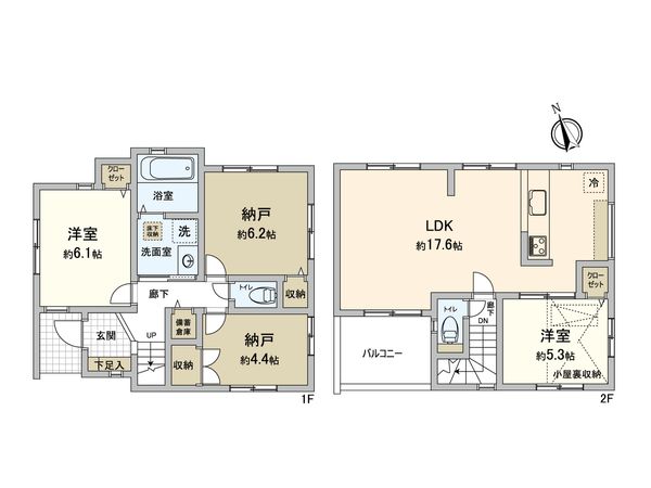 高井戸西1丁目新築戸建 6号棟 間取図(平面図) 高井戸西1丁目新築戸建 6号棟 間取図(平面図)
