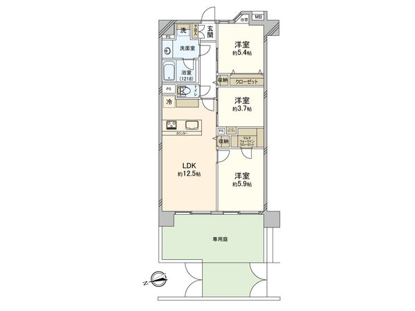 朝日シティパリオ高井戸 間取図(平面図) 間取図(平面図)