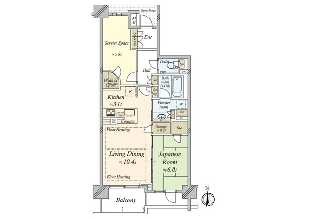 プラウド杉並高井戸 間取図(平面図)