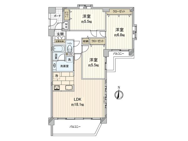 ライフアップ高井戸 間取図(平面図) 間取図(平面図)