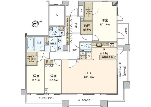 パークシティ浜田山 I棟 間取図(平面図) パークシティ浜田山 I棟 間取図(平面図)