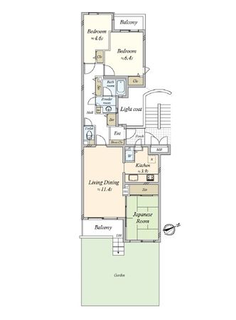 荻窪南シティハウス 間取図(平面図) 間取図(平面図)