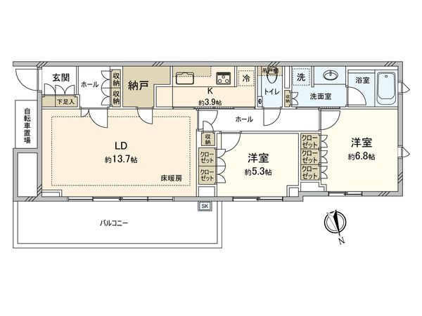 ザ・パークハウス浜田山季の杜 間取図(平面図) ザ・パークハウス浜田山季の杜 間取図(平面図)