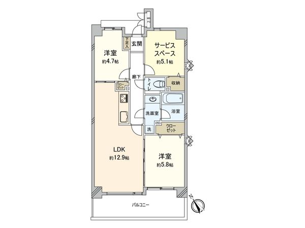 グランドステージ上北沢 間取図(平面図)