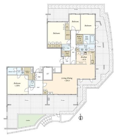 パークシティ浜田山 D棟 間取図(平面図) パークシティ浜田山 D棟 間取図(平面図)