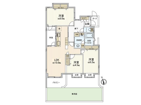 メゾネット浜田山 間取図(平面図) 間取図(平面図)