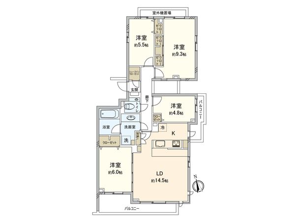 東急ドエル・プレステージ浜田山ガーデンズ 間取図(平面図) 間取図(平面図)