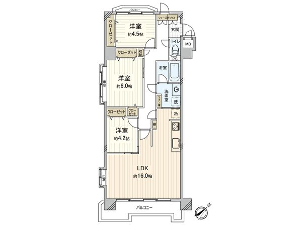 藤和高井戸コープ 間取図(平面図)