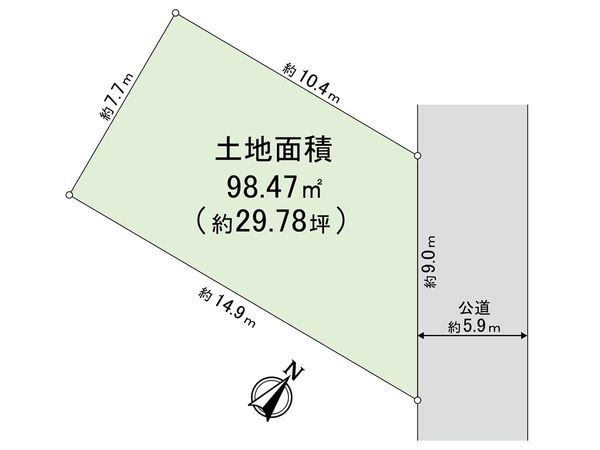 新宿区北新宿4丁目 土地 区画図