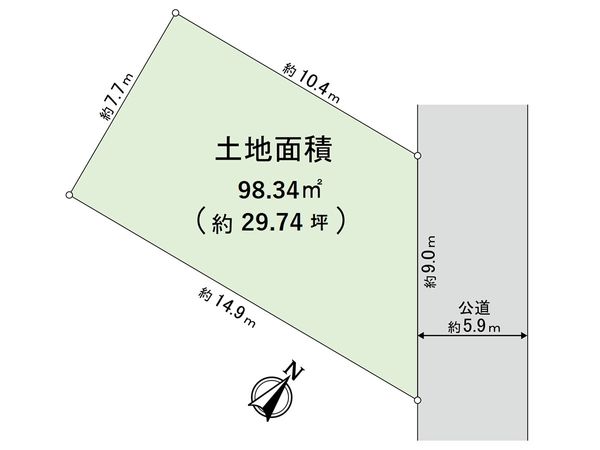 新宿区北新宿4丁目 土地 区画図 新宿区北新宿4丁目 土地 区画図