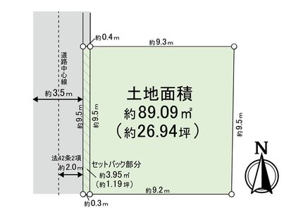 中野区弥生町5丁目 土地 区画図