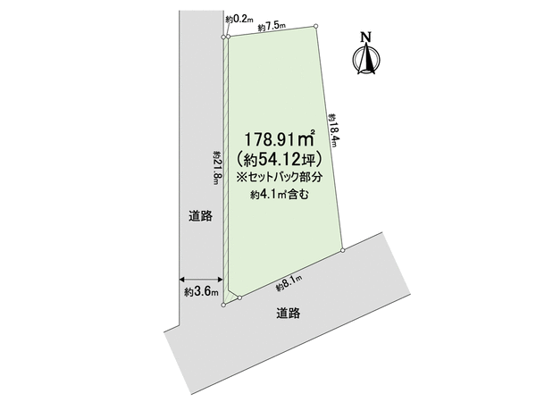中野区弥生町３丁目　土地 地形図