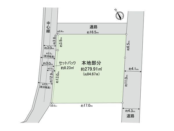 立川市富士見町5丁目 土地 区画図 立川市富士見町5丁目 土地 区画図