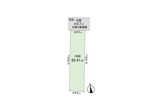中野区中央4丁目 1区画 区画図 中野区中央4丁目 1区画 区画図