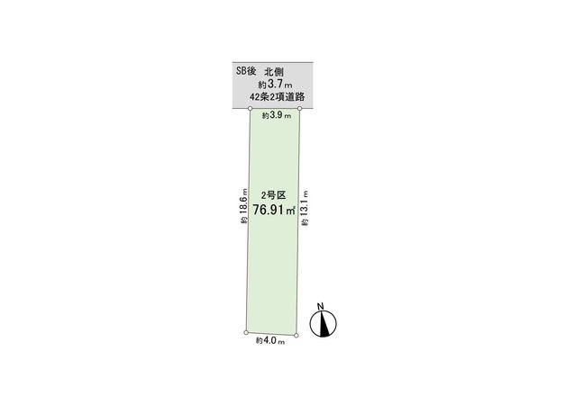 中野区中央4丁目 2区画 区画図 中野区中央4丁目 2区画 区画図