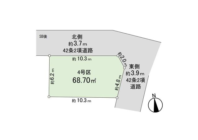 中野区中央4丁目 4区画 区画図 中野区中央4丁目 4区画 区画図