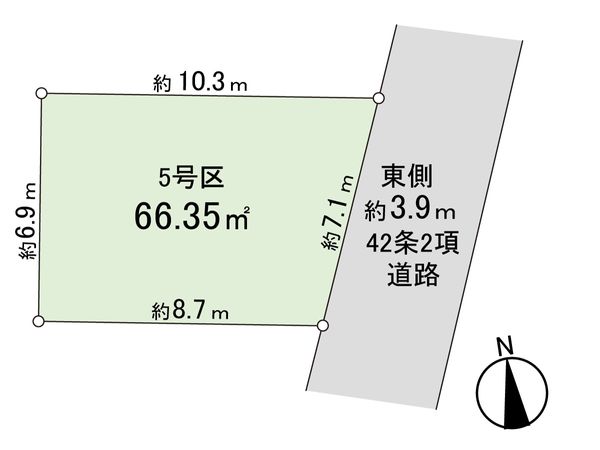 中野区中央4丁目 5区画 区画図 中野区中央4丁目 5区画 区画図