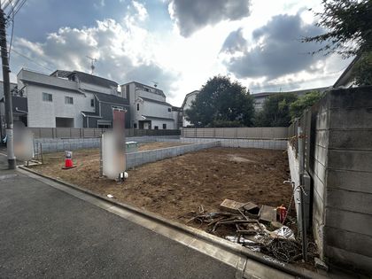 中野区中央四丁目新築 C号棟 前面道路含む外観