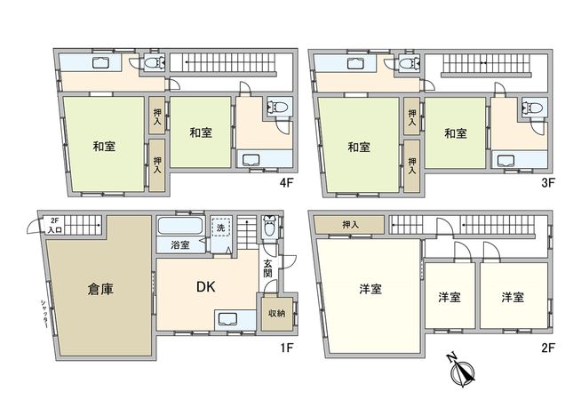 弥生町3丁目戸建 間取図(平面図)
