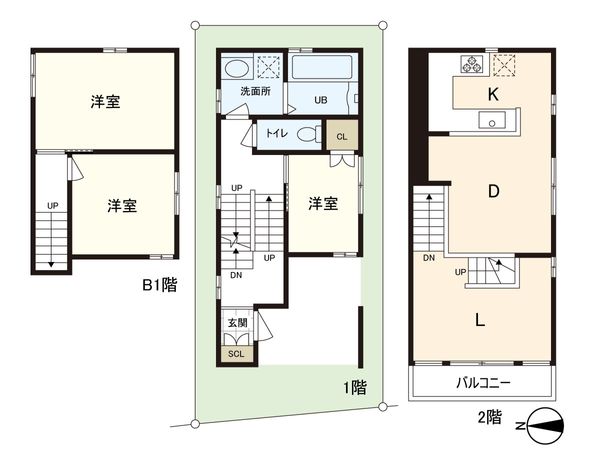 中野区本町5丁目戸建 間取図(平面図) 中野区本町5丁目戸建 間取図(平面図)