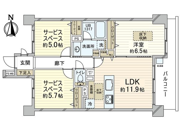 日神パレステージ信濃町 間取図(平面図) 間取図(平面図)