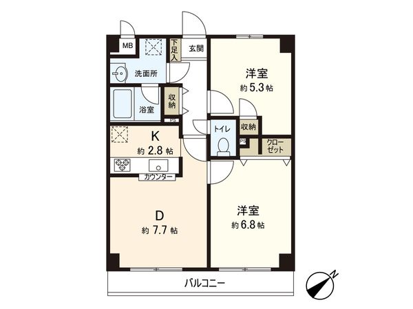 マートルコート下落合 間取図(平面図)