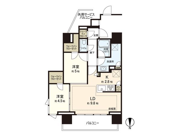 クレヴィア中野新橋 間取図(平面図) クレヴィア中野新橋 間取図(平面図)